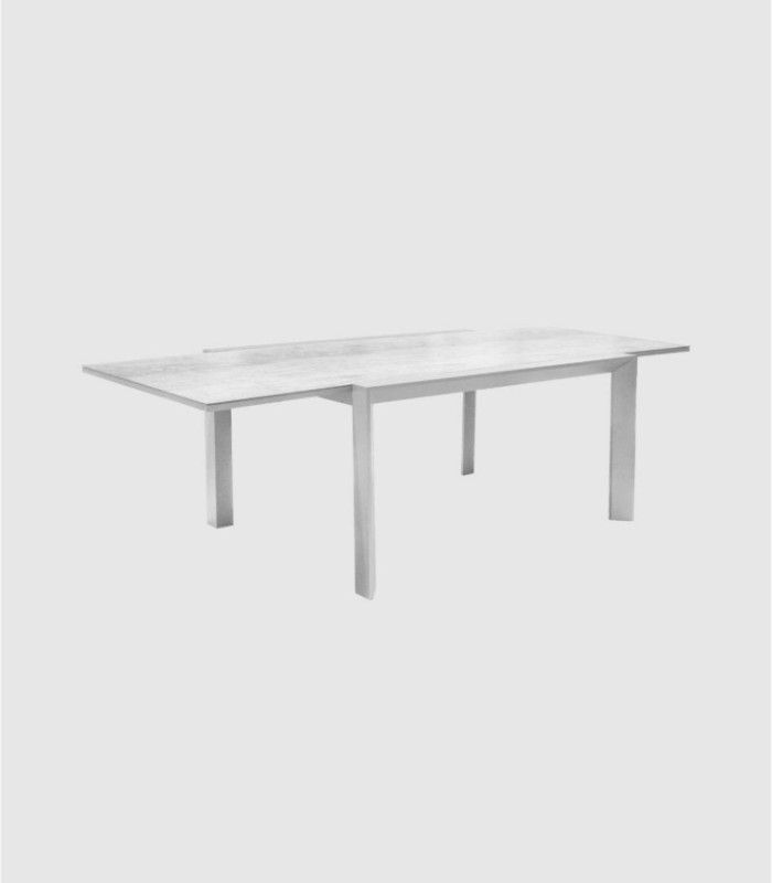 White rectangular dining table Slide