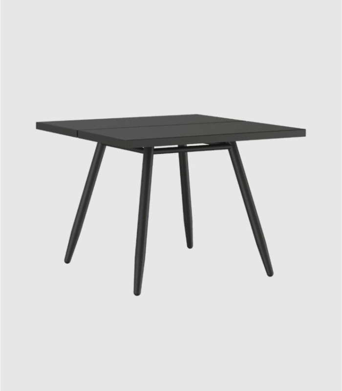 Zwarte vierkante eettafel Stipa