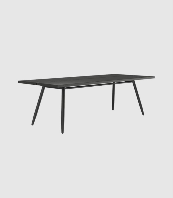 Rechthoekige zwarte eettafel Stipa