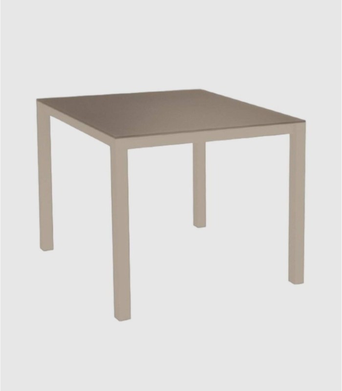 Klein glazen tafeltje, beige
