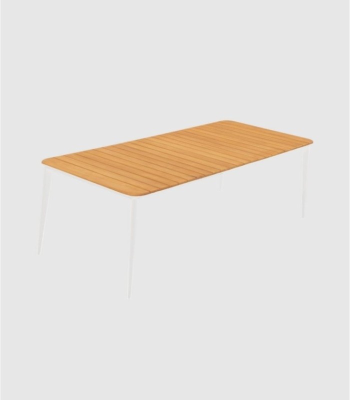 Timo large white teak table