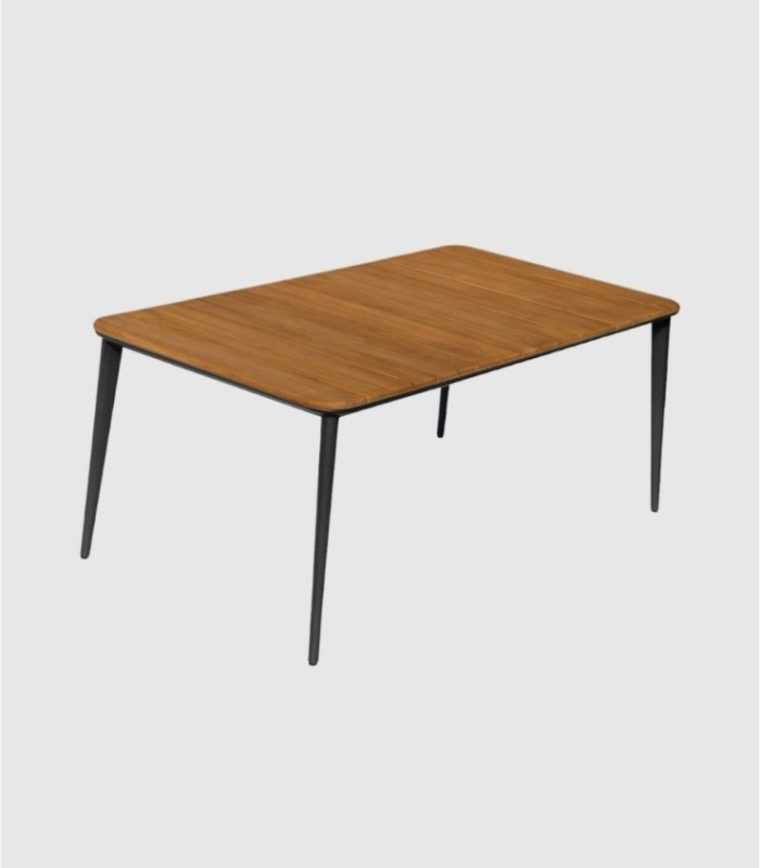 Small black teak table Timo