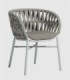 Silla aluminio Drop gris