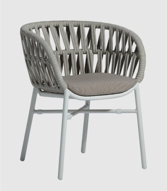 Drop gray aluminum chair