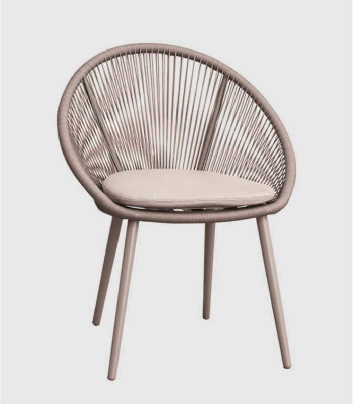 Spade beige aluminium stoel