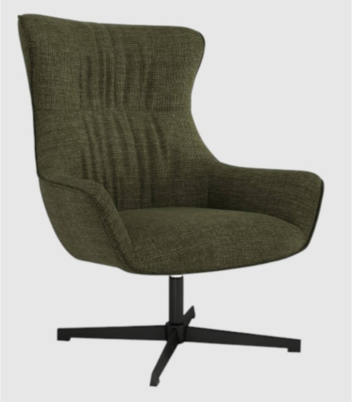 Tulpgroene draaibare fauteuil