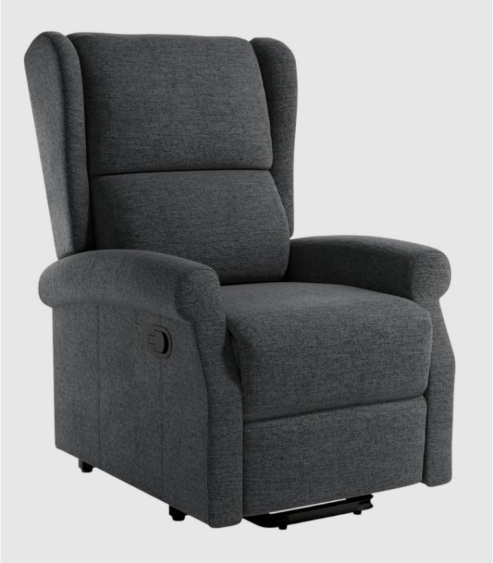 Alba handmatig verstelbare fauteuil met leisteenafwerking