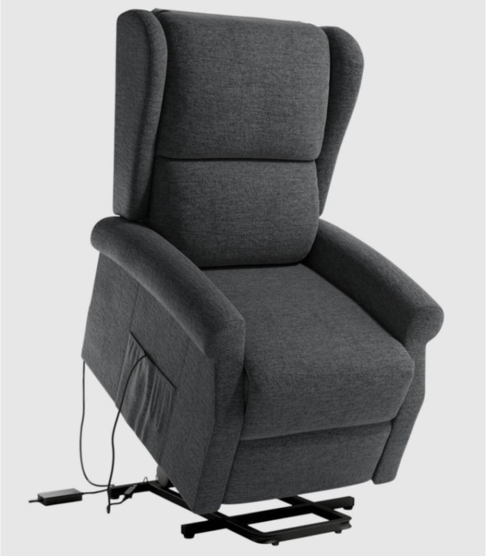 Alba electric reclining armchair with slate finish