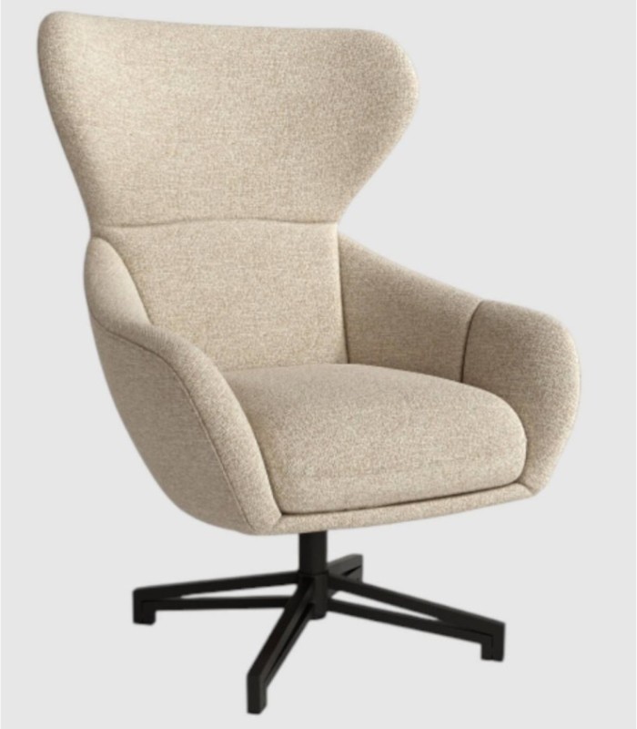 Abelia 360-degree swivel chair, mother-of-pearl