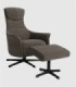 Butaca relax manual con ottoman Kiara antracita