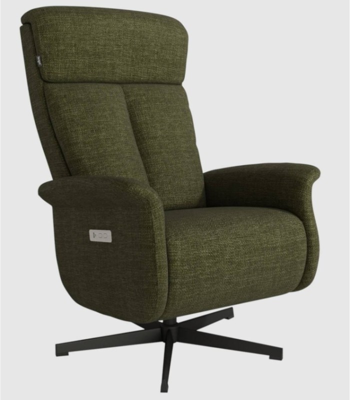 Nely 270 groene elektrische draaibare relaxfauteuil