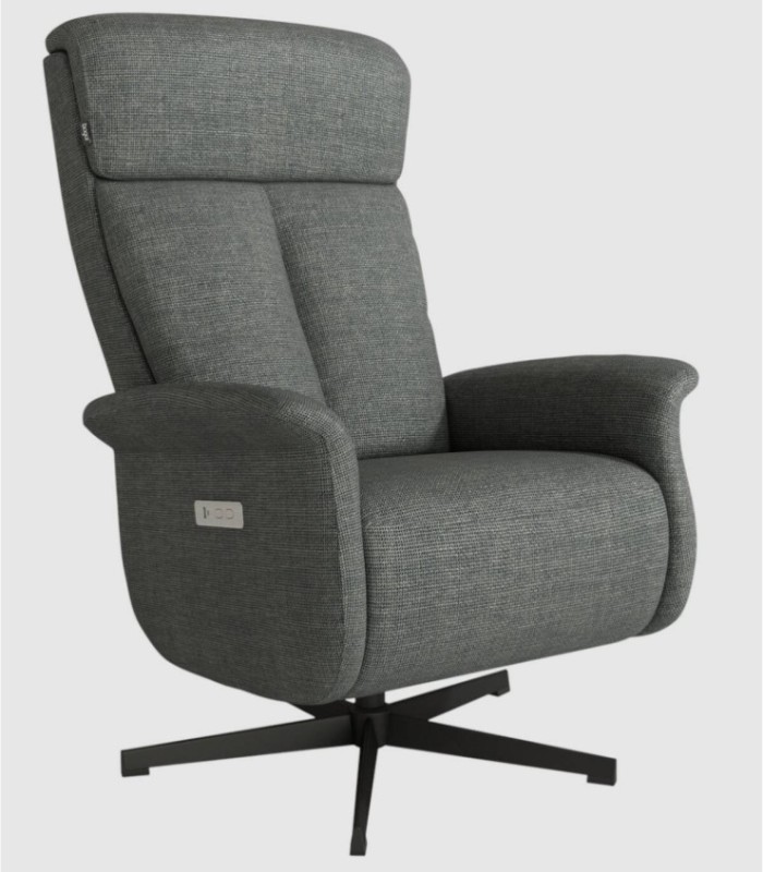 Nely 270 electric swivel recliner, grey