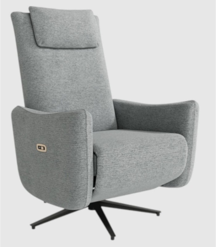 Megan 360° draaibare elektrische relaxfauteuil, grijs
