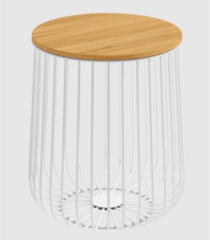 Mesa pequeña blanco madera Índico