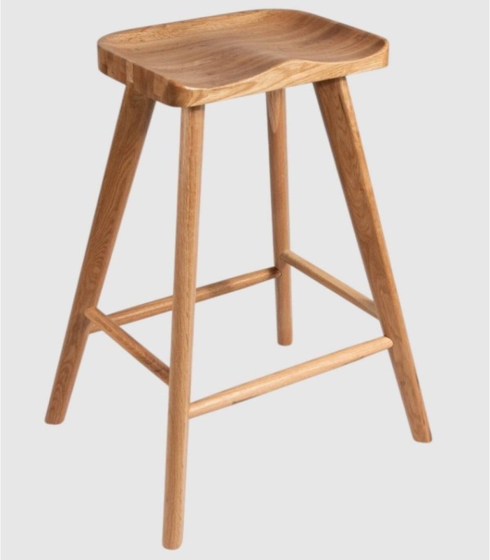 Natural wood stool Junco