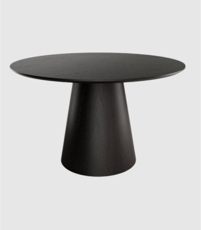 Namib zwarte eiken ronde tafel