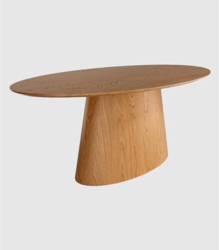 Kleine ovale Namib tafel van natuurlijk eikenhout