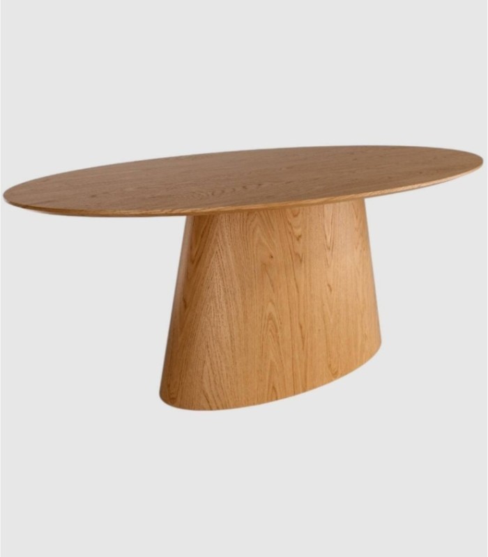 Grote ovale tafel van natuurlijk Namib-eikenhout