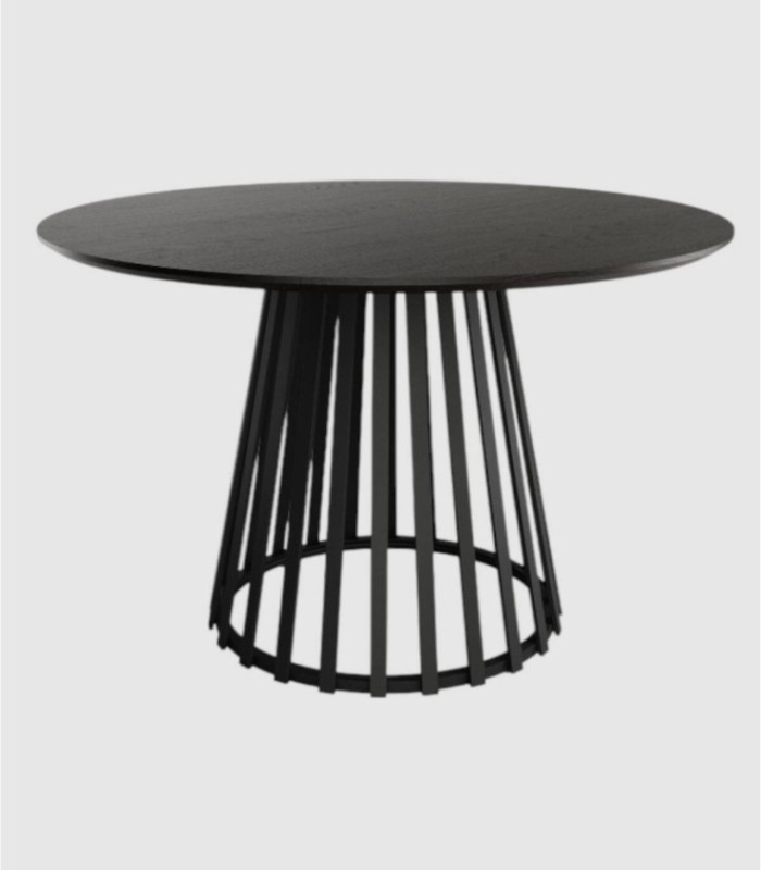 Round table, black oak, Sahara