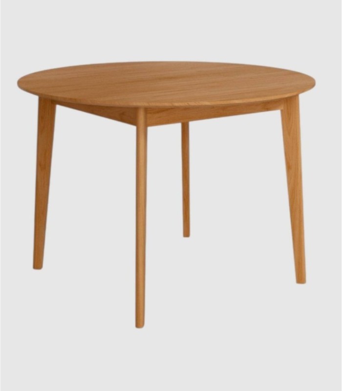 Aura natural oak round table small