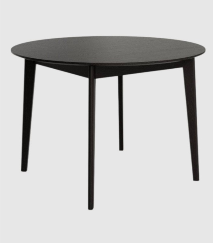 Aura black oak round table small
