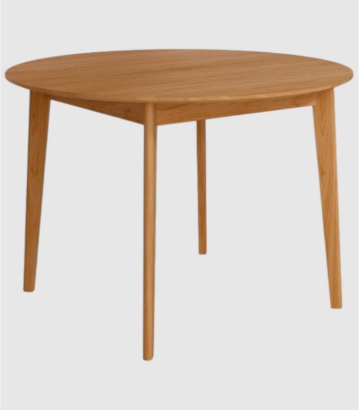Large round table in natural oak, Aura