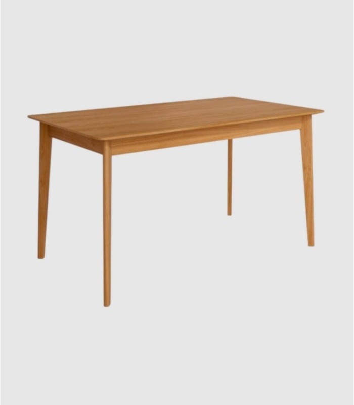 Kleine rechthoekige tafel van naturel eikenhout, Aura