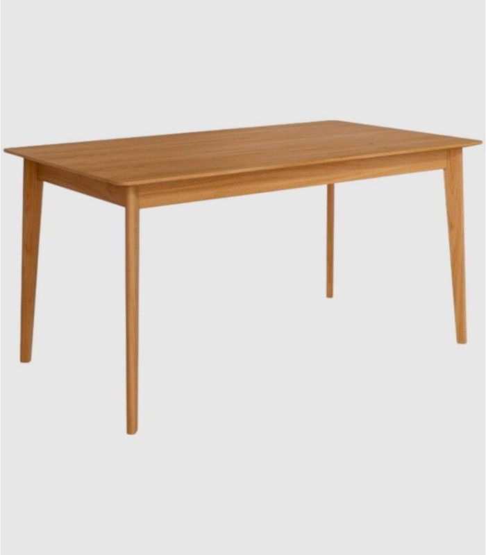 Grote rechthoekige tafel van naturel eikenhout, Aura