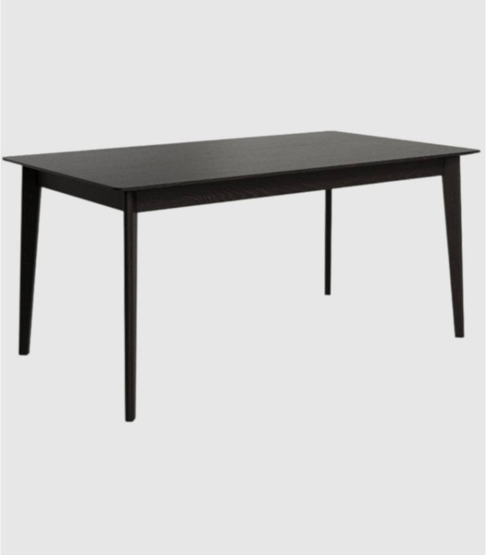 Grote Aura zwart eiken rechthoekige tafel