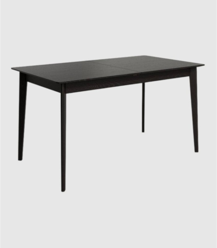 Aura small extendable black oak table