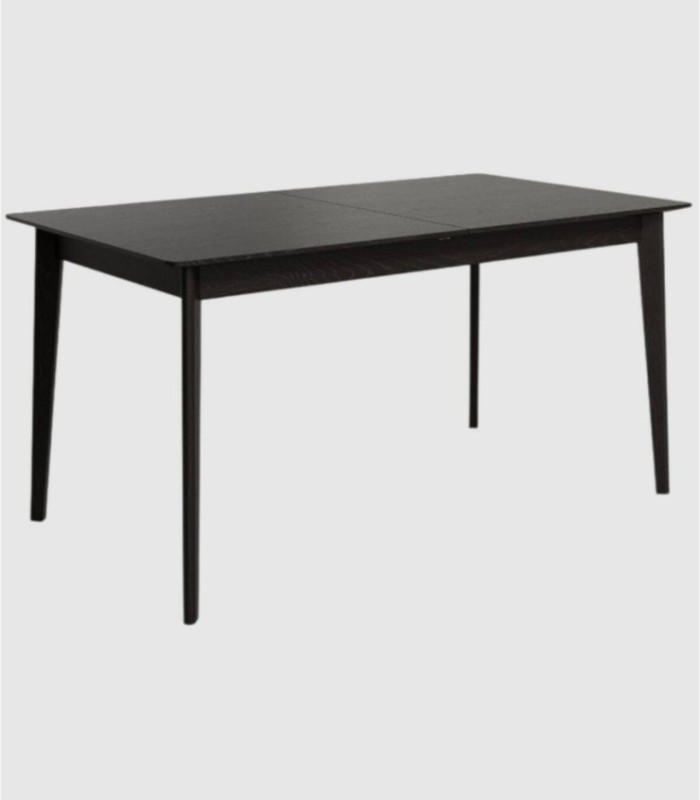 Grote uitschuifbare Aura tafel van zwart eikenhout