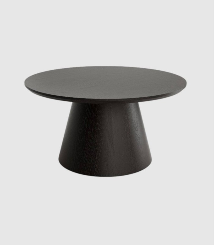 Large black Namib round coffee table