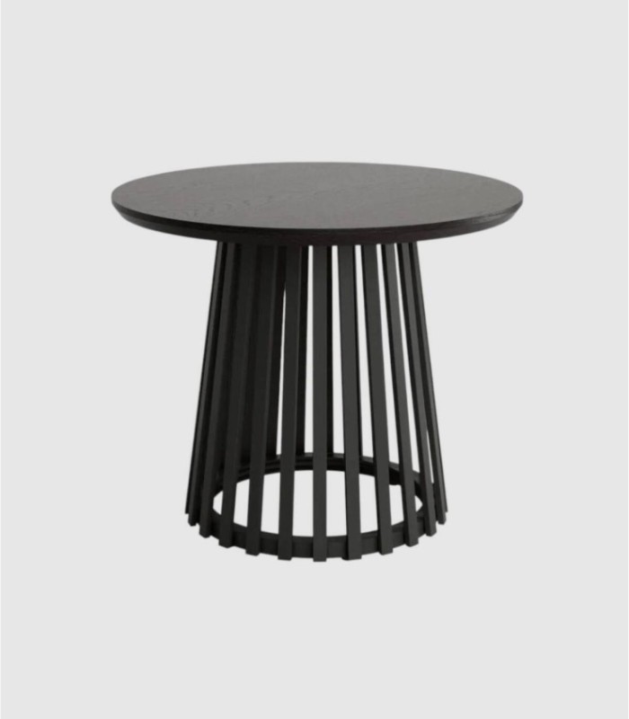 Small round black Sahara coffee table