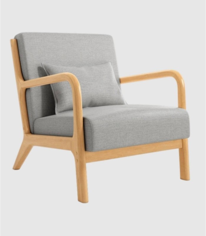 Ume licht parel houten fauteuil