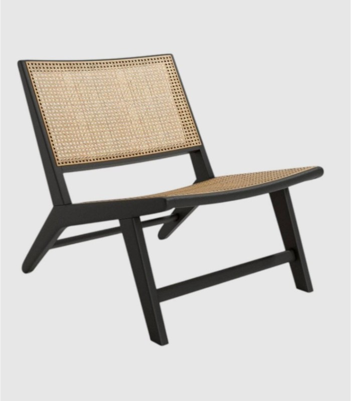 Liria fauteuil van zwart essenhout