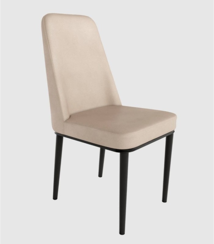 Silla tapizada beige Oslo
