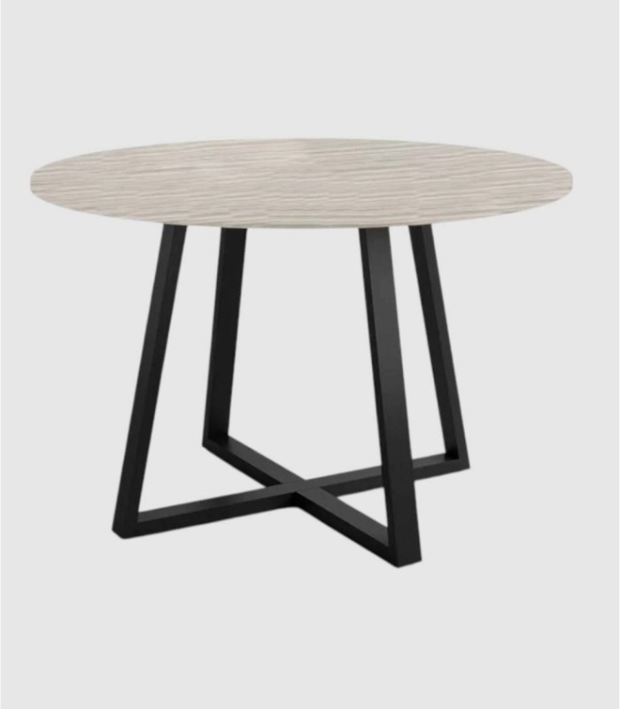 Mesa artic negro pequeña Lugano