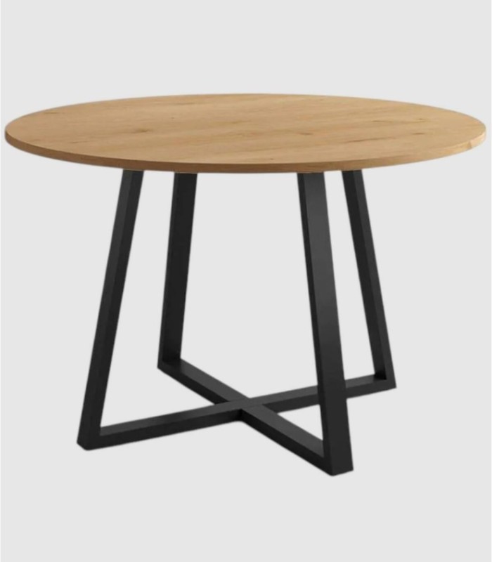 Large black oak table Lugano