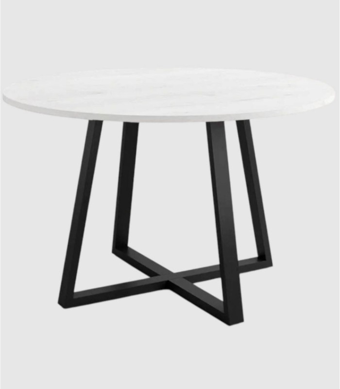 Mesa blanco negro grande Lugano