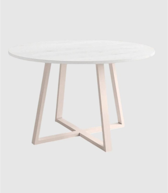 Mesa blanco marfil pequeña Lugano