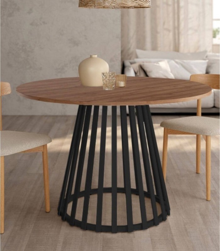 Ronde tafel Java zwarte Delta