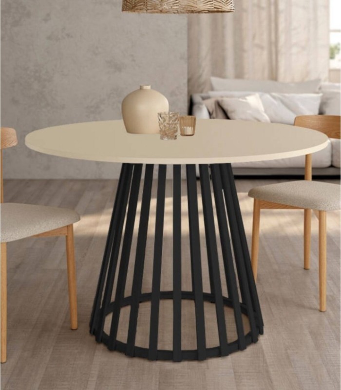 Mesa redonda alpin negro Delta