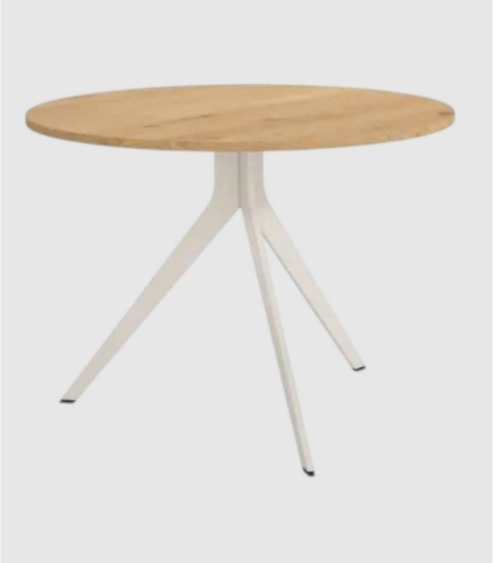 Small round ivory oak table Orta