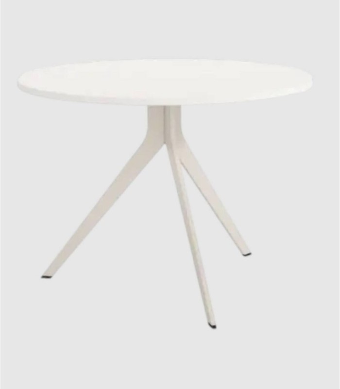 Small ivory white round table Orta