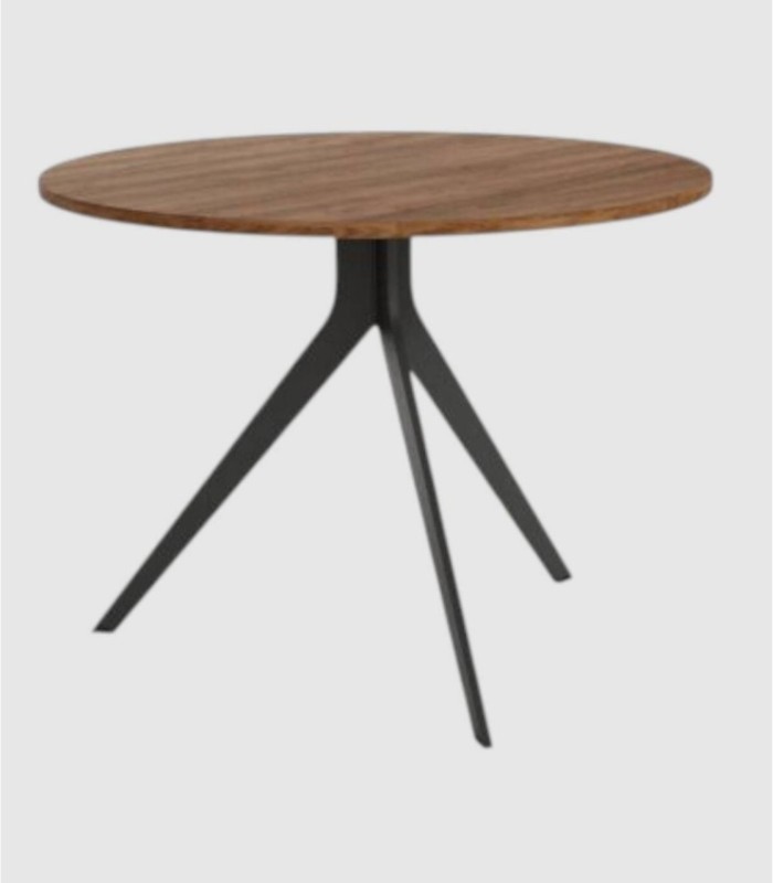 Orta small black java round table