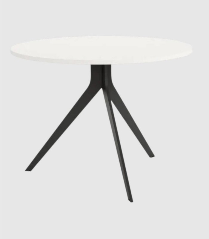 Orta small black white round table