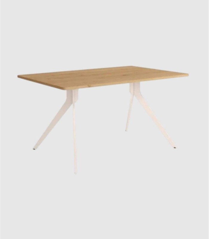 Small rectangular ivory oak table Iseo