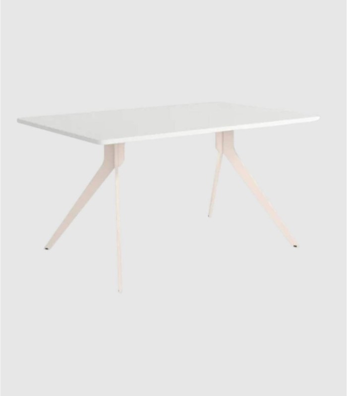 Medium rectangular ivory white table Iseo