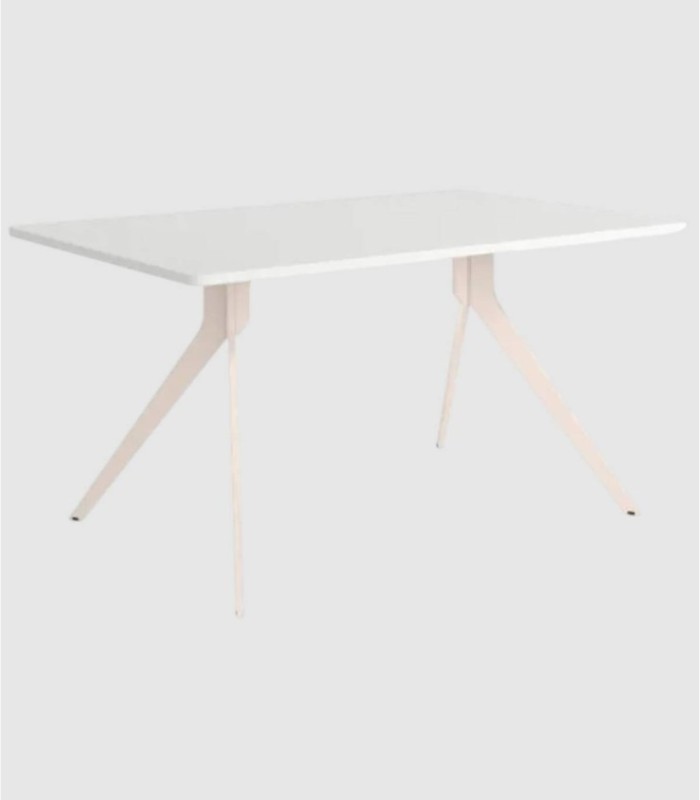 Iseo grote ivoorwitte rechthoekige tafel