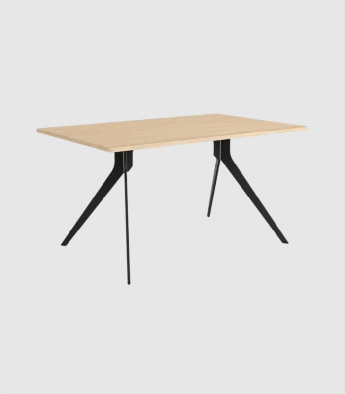 Kleine zwarte rechthoekige alpine tafel Iseo